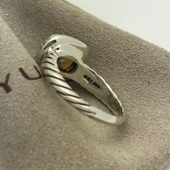 David Yurman Citrine & Diamond ring size 7 - Picture 3 of 5